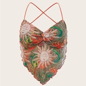 NWOT Backless Bandana Cami Top